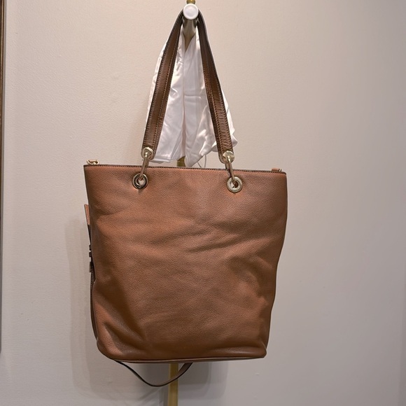 Michael Kors raven Brown Leather Tote Bag with crossbody EUC - Picture 6 of 16
